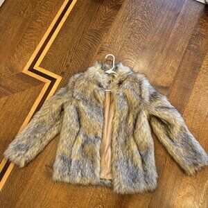 Topshop Faux Fur Coat | Size 4